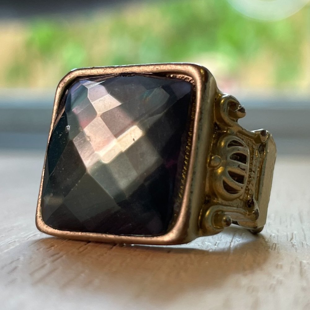 Cocktail Ring with Crown Design